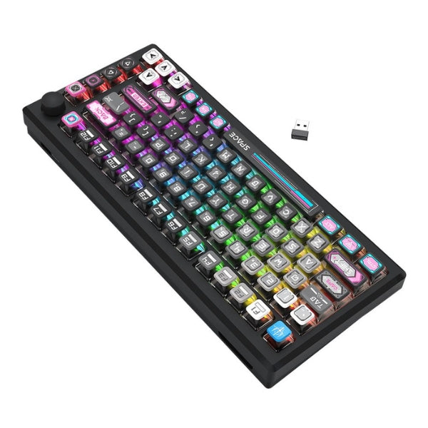 Teclado - Gaming - Redragon - URANUS - PRO - 82 - 75% - Wireless - RGB - Hot-Swap - con - Switches - Linear - MCK732MC-RGB-PR - Negro