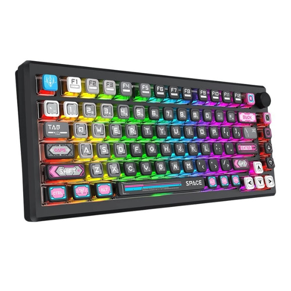 Teclado - Gaming - Redragon - URANUS - PRO - 82 - 75% - Wireless - RGB - Hot-Swap - con - Switches - Linear - MCK732MC-RGB-PR - Negro