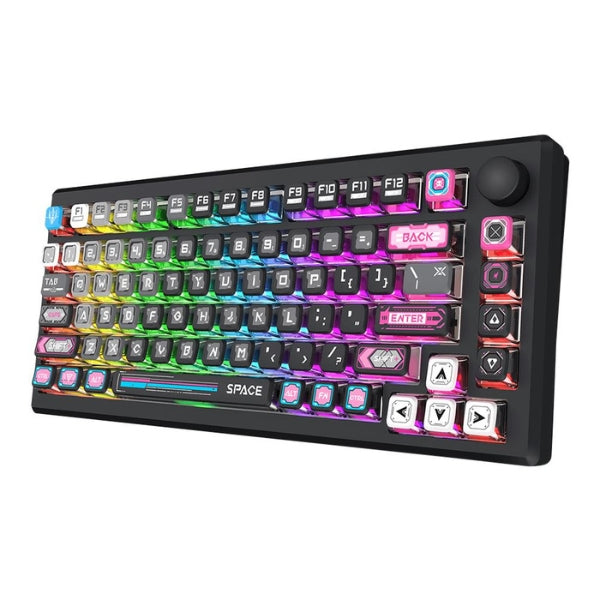 Teclado - Gaming - Redragon - URANUS - PRO - 82 - 75% - Wireless - RGB - Hot-Swap - con - Switches - Linear - MCK732MC-RGB-PR - Negro