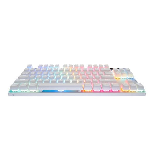 Teclado - Gaming - SteelSeries - Apex - Pro - TKL - Gen - 3 - Cableado - RGB - con - Switches - OmniPoint - 3.0 - 64898 - Blanco