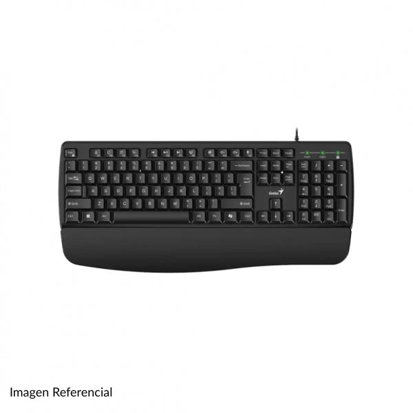 Teclado - Genius KB-123 - USB - Español - Bajo Perfil - Silencioso - Con Reposamuñeca - Copilot - Negro