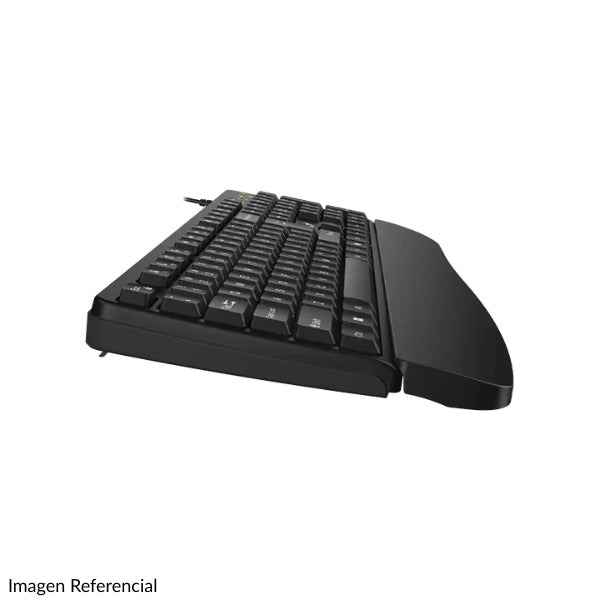 Teclado - Genius KB-123 - USB - Español - Bajo Perfil - Silencioso - Con Reposamuñeca - Copilot - Negro-lado