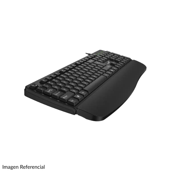 Teclado - Genius KB-123 - USB - Español - Bajo Perfil - Silencioso - Con Reposamuñeca - Copilot - Negro-
