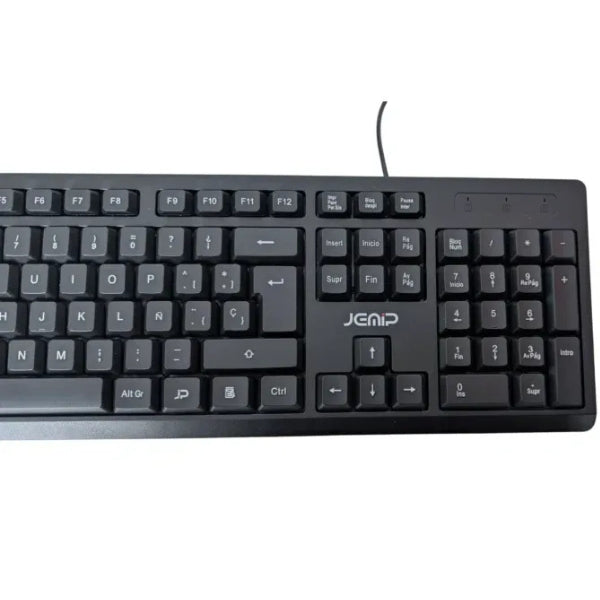 Teclado JEMIP JPOKBC209 USB Español - 104 Teclas - Negro