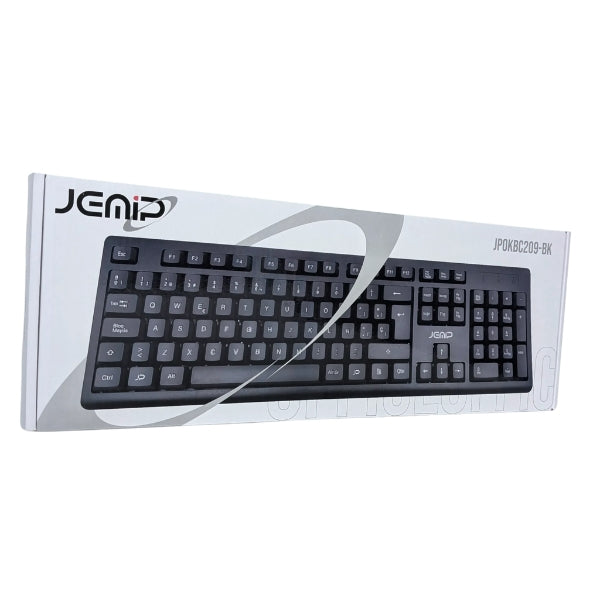 Teclado JEMIP JPOKBC209 USB Español - 104 Teclas - Negro