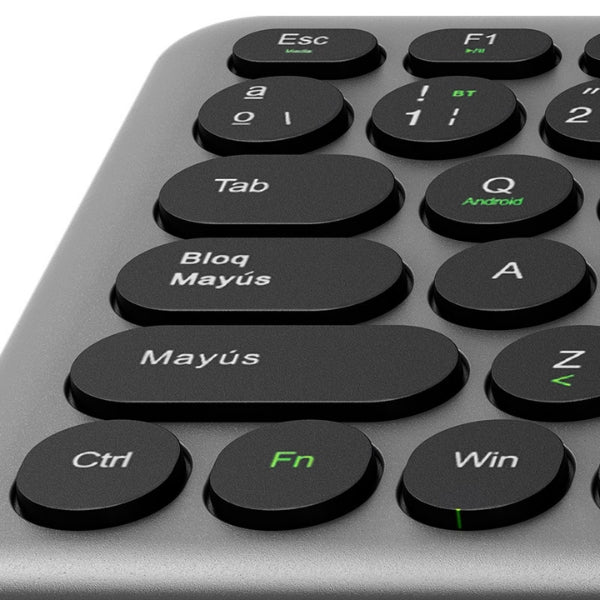 Teclado - KlipXtreme - KeyGlider - KCK-550S - Inalámbrico - Bluetooth - 2.4GHz - Panel - Táctil - 78 - Teclas - Español