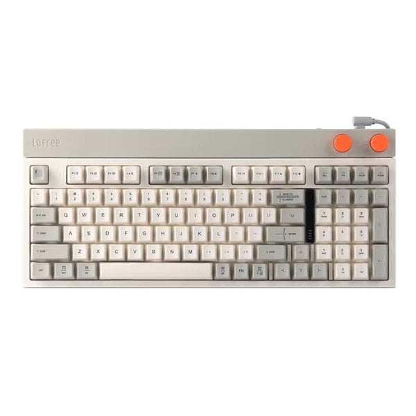 Teclado mecánico inalámbrico y cableado LOFEE OE918 BLOCK 98 teclas con Bluetooth y switches lineales - LOFEE OE918 - Beige