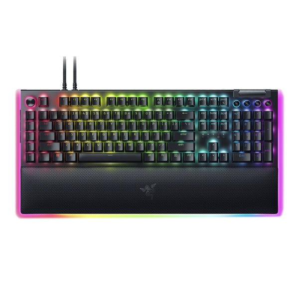 Teclado mecánico gamer Razer BlackWidow V4 Pro cableado RGB Black switches Green Clicky - RZ03-04680200-R