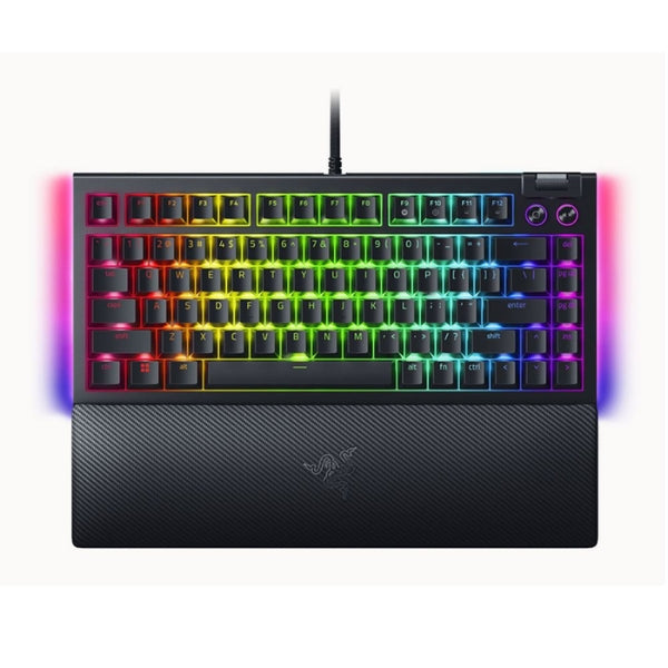 Teclado mecánico gamer Razer BlackWidow V4 75% hot-swappable RGB Black switches Orange táctiles - RZ03-05000200-R