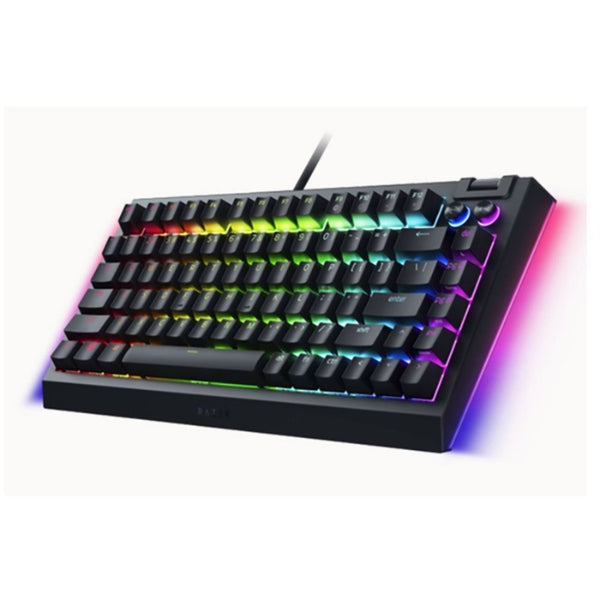 Teclado mecánico gamer Razer BlackWidow V4 75% hot-swappable RGB Black switches Orange táctiles - RZ03-05000200-R