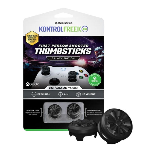 Thumbsticks - Gaming - KontrolFreek - FPS - Freek - Galaxy - Black - Xbox - One - Xbox - Series - X - Xbox - Series - S - High - Rise - Mid - Rise - 6200-XBX - Negro