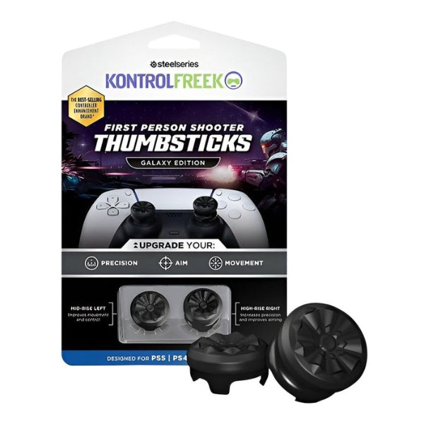 Thumbsticks - Gaming - KontrolFreek - FPS - Freek - Galaxy - Performance - PlayStation - Dual - Shock - 4 - Dual - Shock - 5 - High - Rise - Mid - Rise - 6200-PS5 - Negro