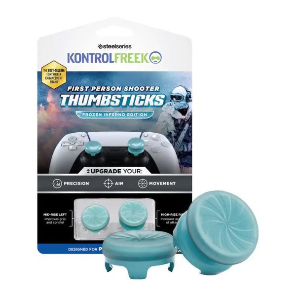 Thumbsticks - Gaming - KontrolFreek - Frozen - Inferno - Edition - FPS - PlayStation - 4 - PlayStation - 5 - GripTek - 6156-PS5 - Azul