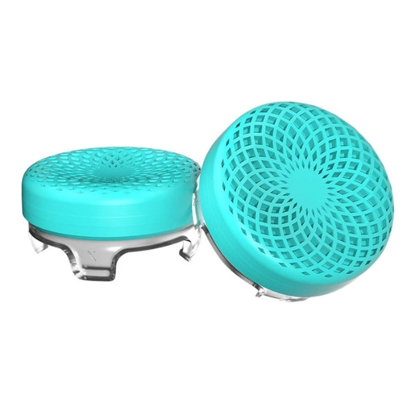 Thumbsticks - Gaming - KontrolFreek - Lotus - Xbox - One - Xbox - Series - X - Xbox - Series - S - 2 - Mid - Rise - Concave - 7102-XBX - Teal - Clear