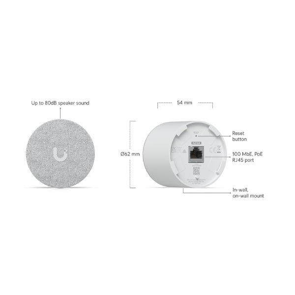 Timbre-Inteligente-Ubiquiti-G4-Doorbell+Chime-Pro-Kit-PoE-2MP-IR-IPX4