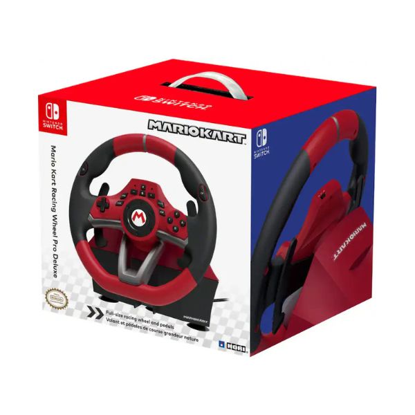 Volante Gaming Visco Mario Kart Racing Wheel Pro Deluxe para Nintendo Switch - Pedales Incluidos - 873124008616