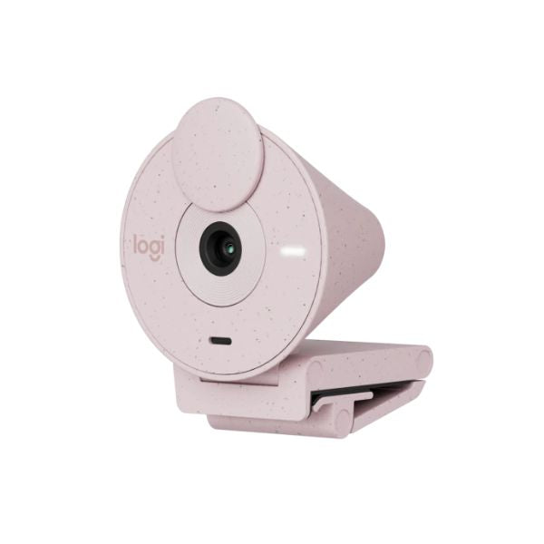 Webcam-Logitech-Brio-300-rosa-diagonal