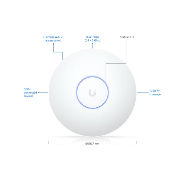 WiFi-Ubiquiti-U7-LR-WI7-Largo-Alcance-2,5G-AP