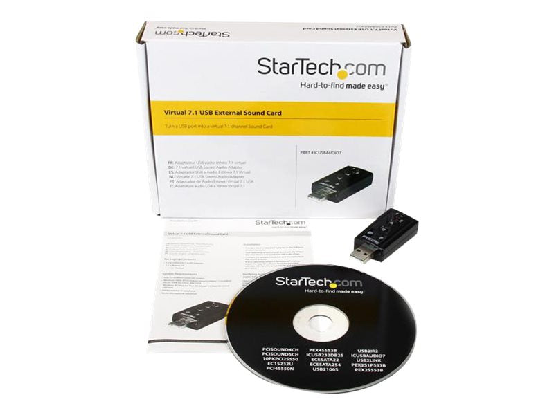 Accesorio de Audio StarTech.com StarTech Virtual 7.1 USB Stereo Audio Adapter External Sound Card - vista 5