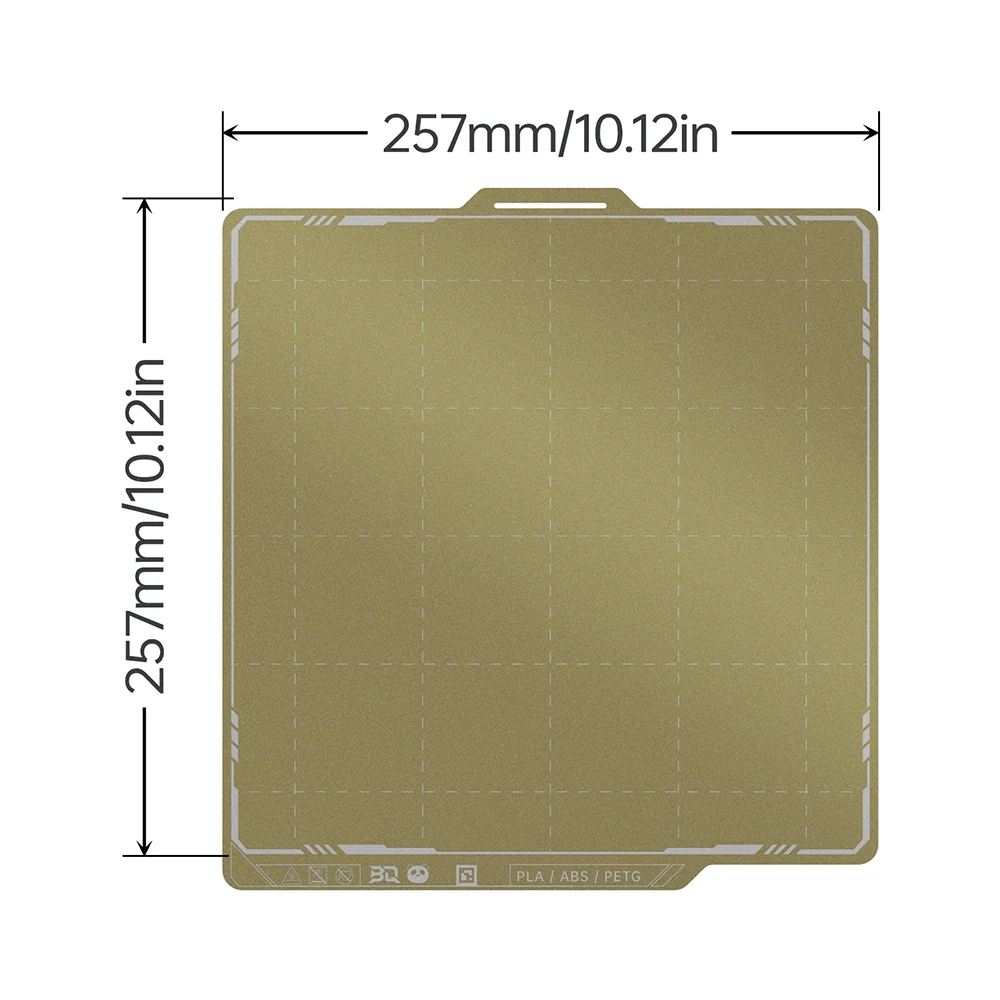 Accesorio Impresora 3D BIGTREETECH Panda Build Plate Dual-side Textured PEI Grid for — vista lateral
