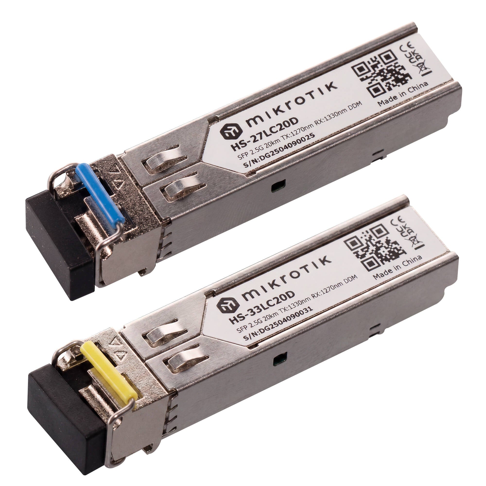 Accesorios de Redes MikroTik HS-2733LC20D 2.5G Single-Mode SFP Transceiver (Pair) - vista principal