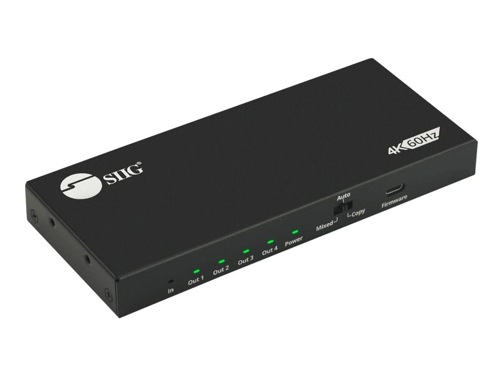 Accesorios de Redes SIIG 4 Port HDMI 2.0 HDR Splitter - vista 1