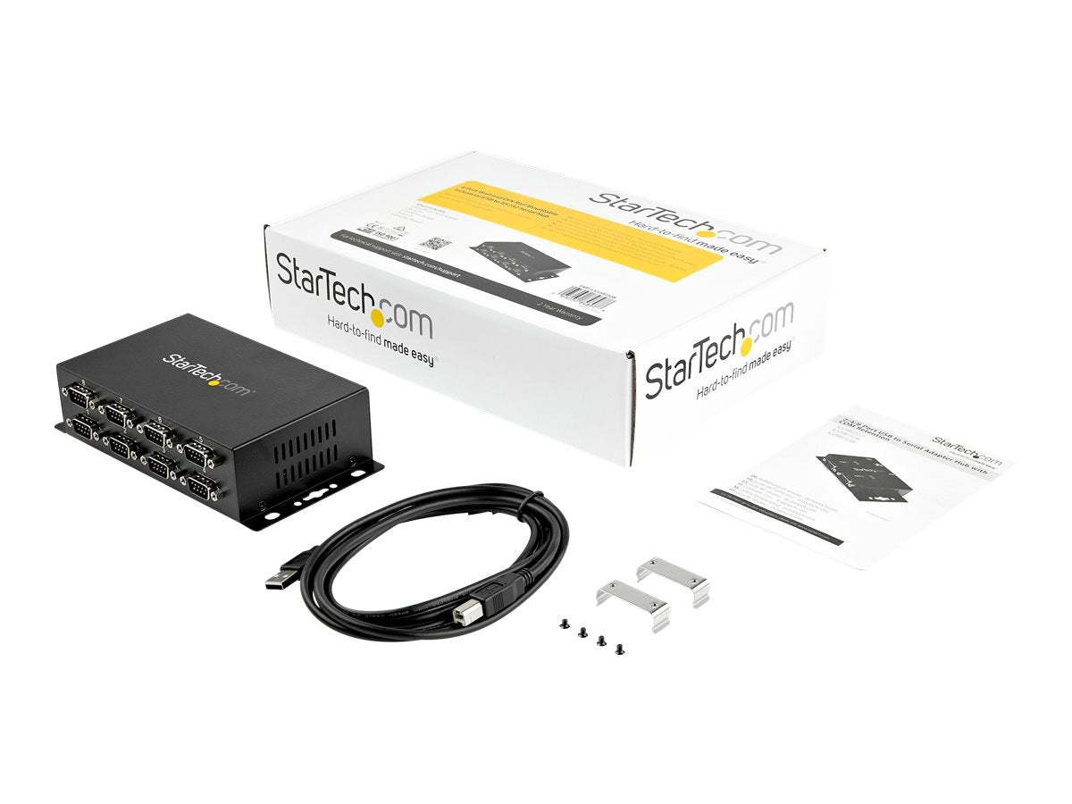 Accesorios de Redes StarTech.com StarTech USB to Serial Adapter Hub 8 Port Industrial Wall Mount Din Rail COM  - vista 2