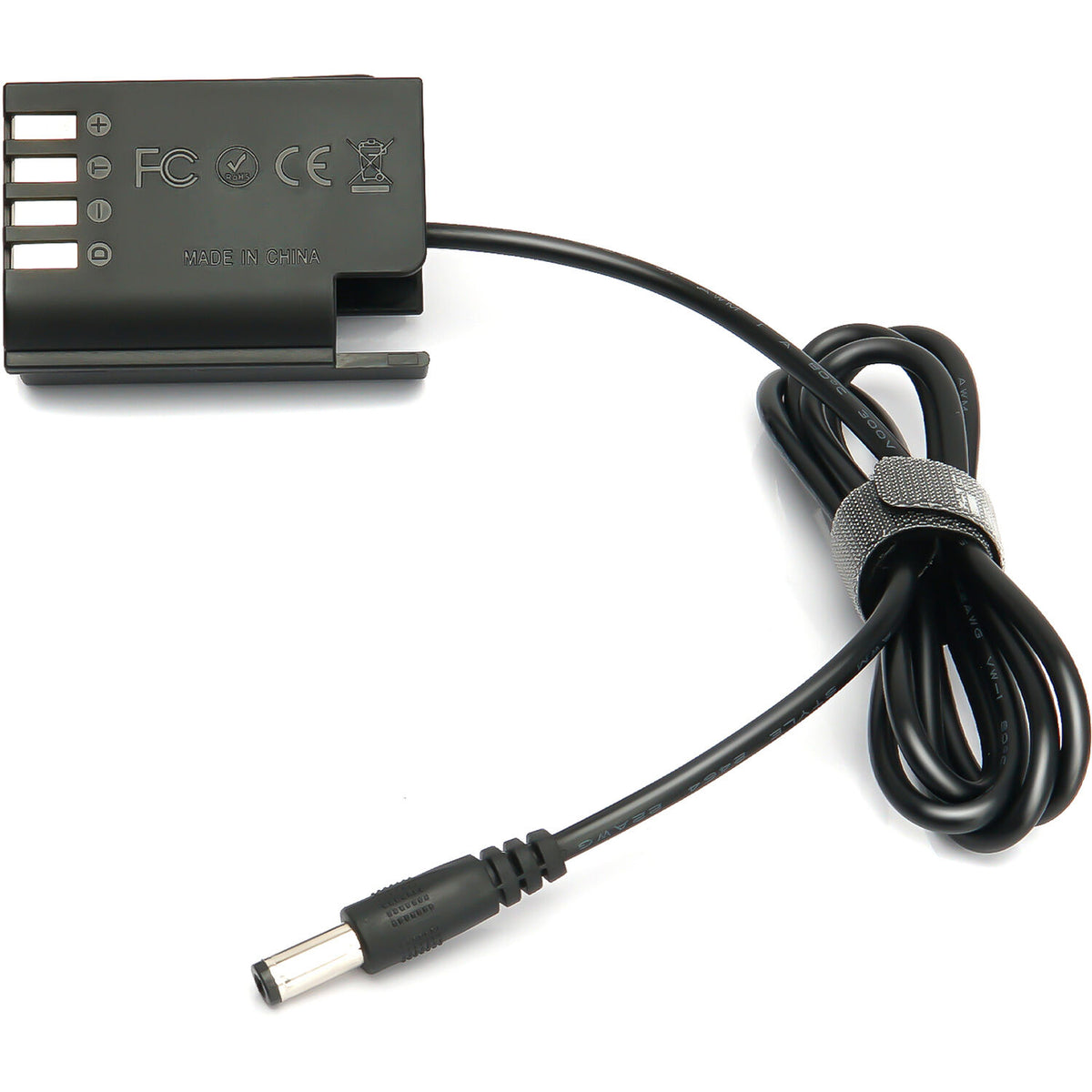 Adaptador de Corriente ANDYCINE 2-Pin DC Barrel to DMW-BLK22 Dummy Cable para Panasonic Cameras - vista lateral