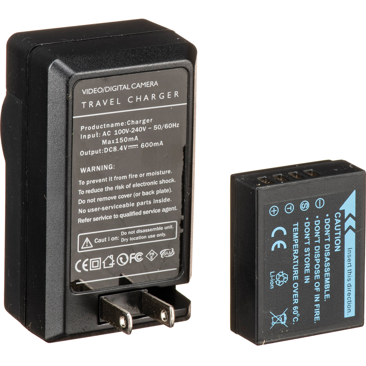 Adaptador de Corriente Bescor NPW126S ,, Coupler, & 5V USB Adapter Kit para Select FUJIFILM Cameras - vista frontal