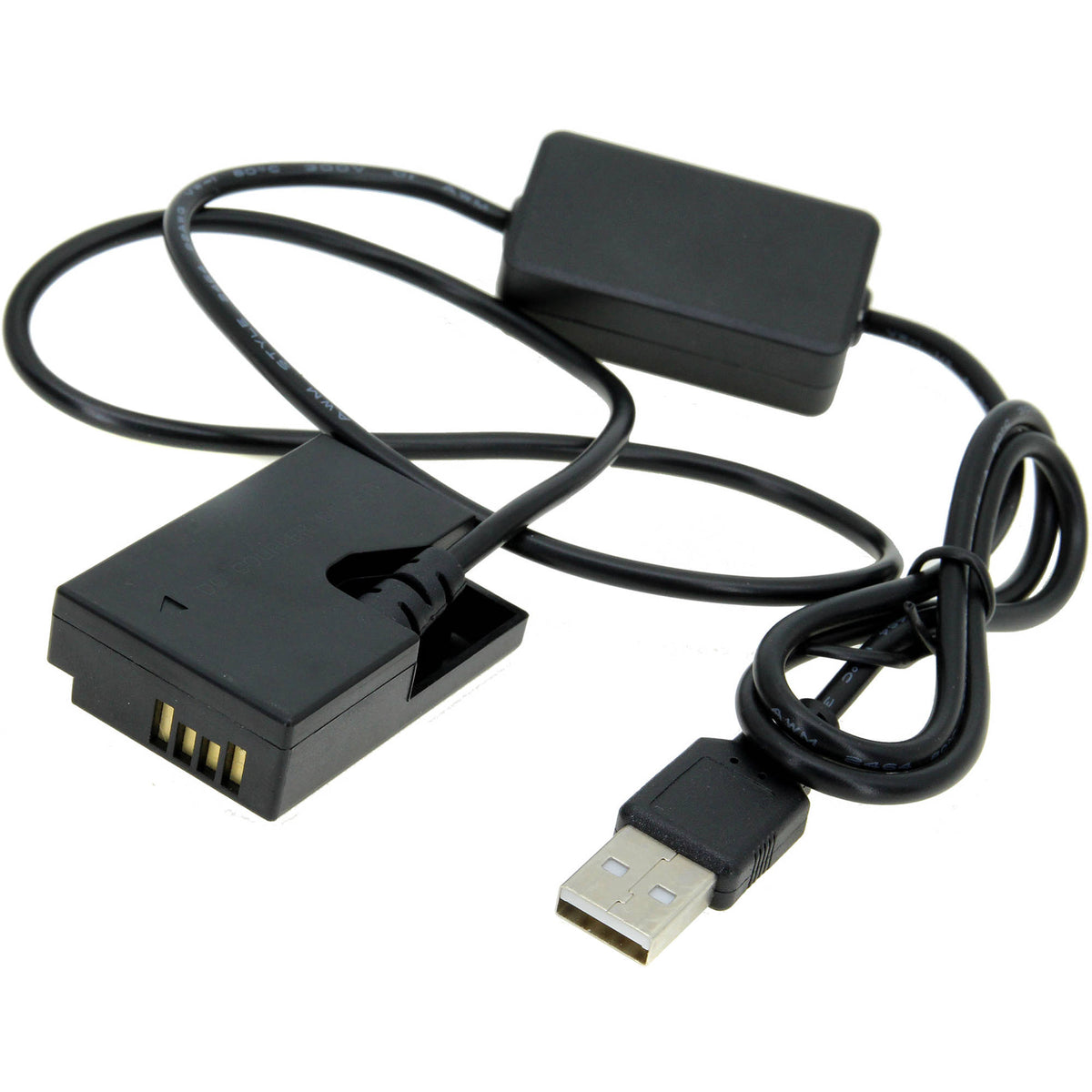 Adaptador de Corriente GyroVu USB to Canon LP-E17 Dummy Intelligent Cable con 3.1A Power Supply (40") - vista frontal
