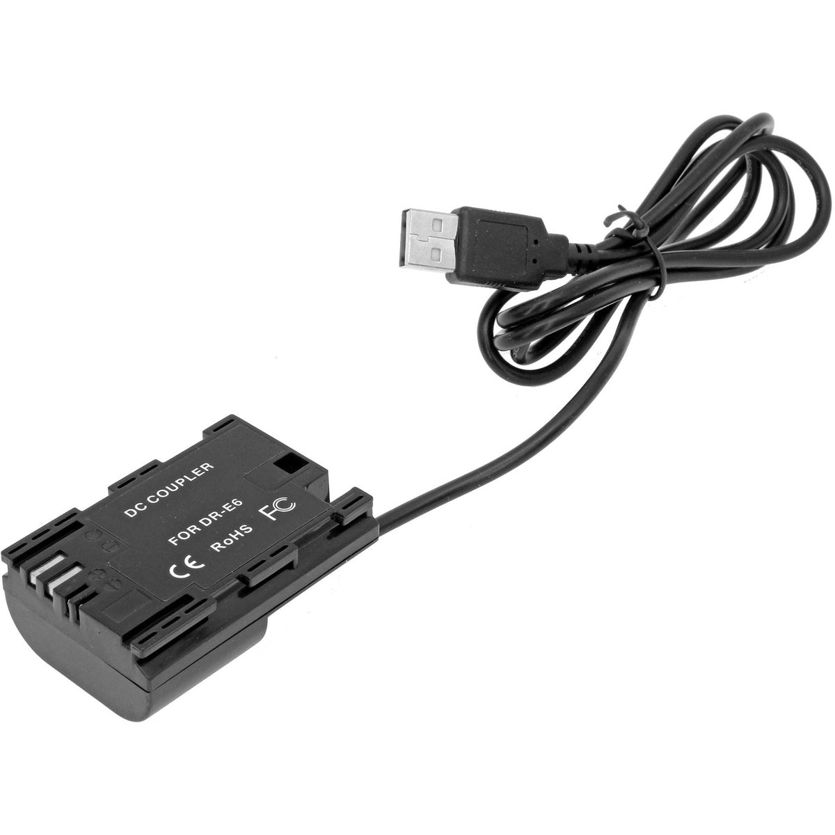Adaptador de Corriente GyroVu USB to Canon LP-E6 Dummy Intelligent Cable (40") - vista frontal
