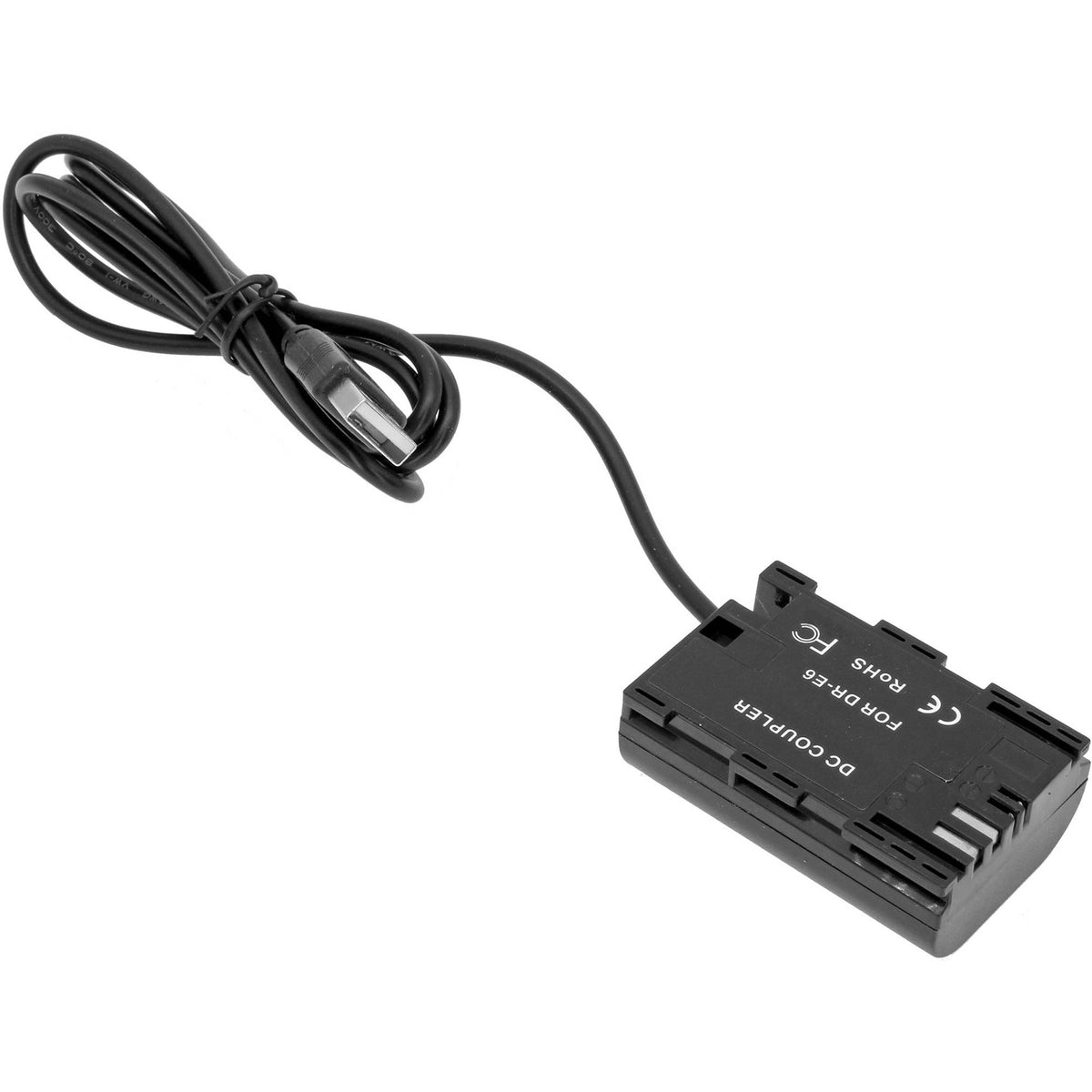 Adaptador de Corriente GyroVu USB to Canon LP-E6 Dummy Intelligent Cable (40") - vista lateral