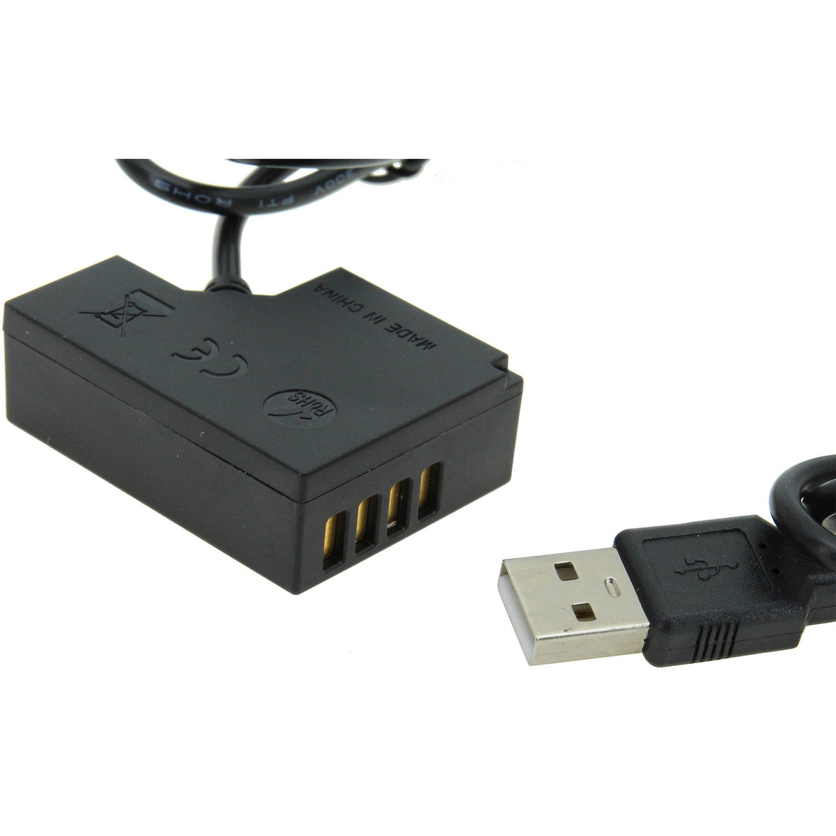 Adaptador de Corriente GyroVu USB to FUJIFILM NP-W126 Dummy Intelligent Cable con 3.1A Power Supply (40") - vista frontal