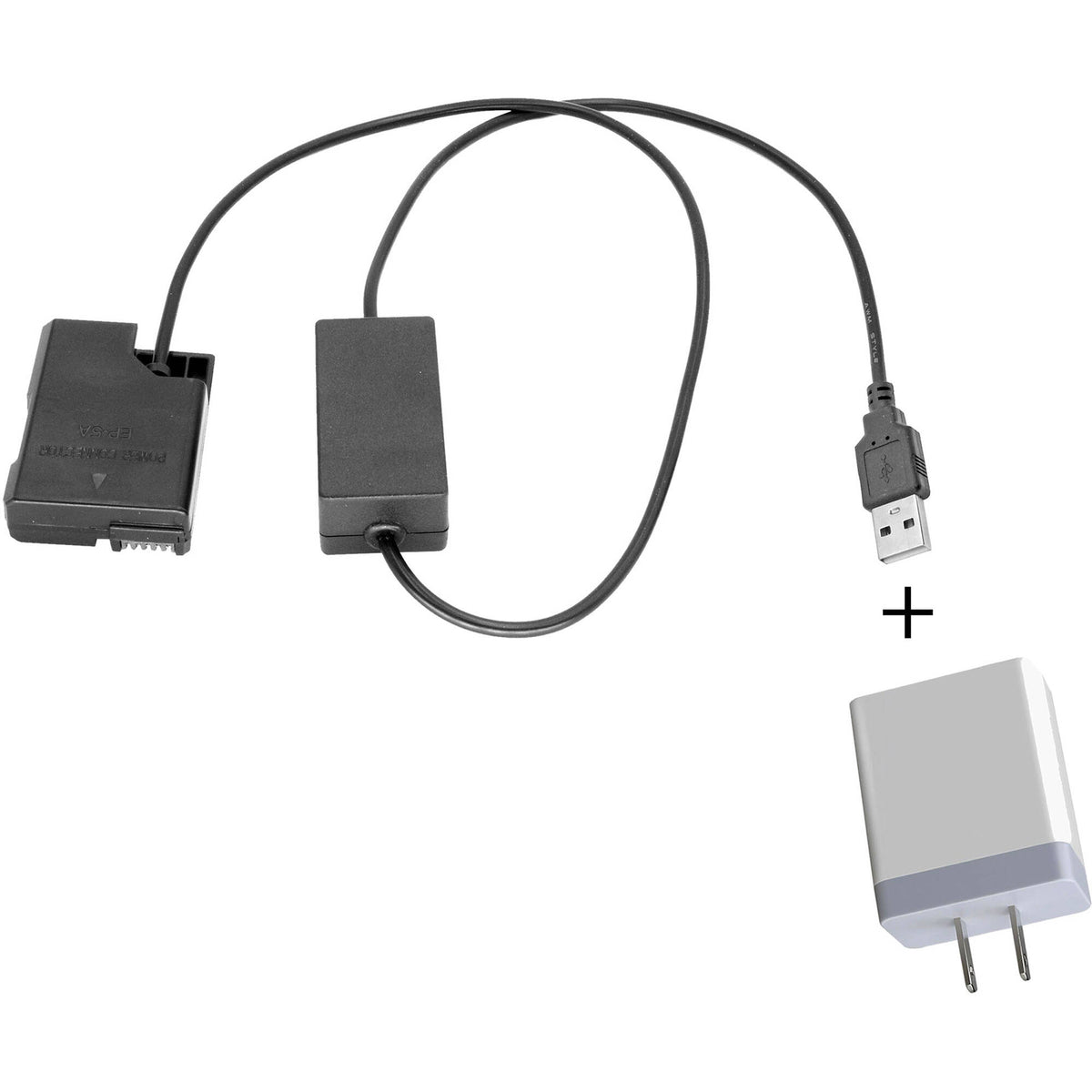 Adaptador de Corriente GyroVu USB to Nikon EN-EL14 Dummy Intelligent Cable con 3.1A Power Supply (40") - vista principal