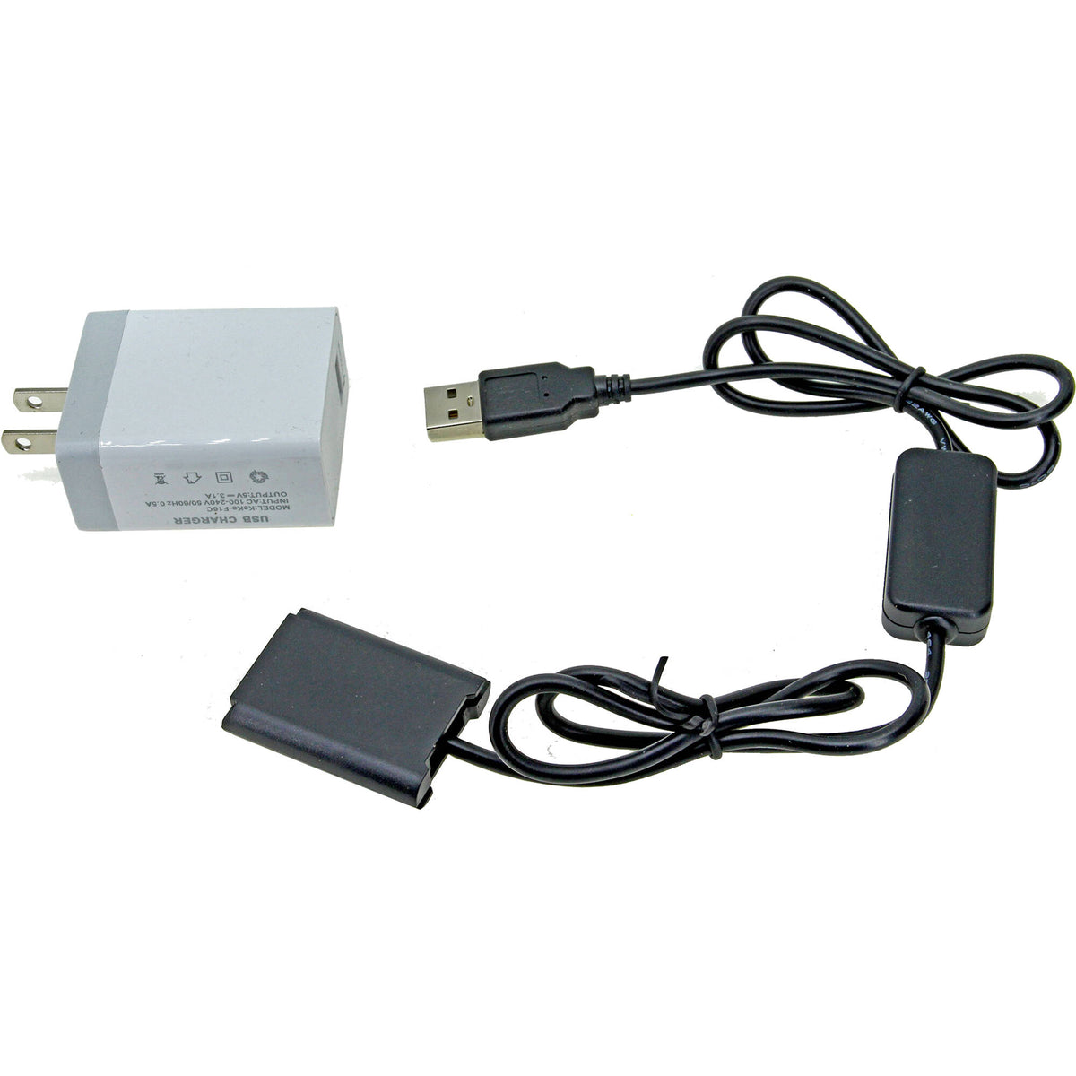 Adaptador de Corriente GyroVu USB to Sony NP-BX1 Dummy Adapter Cable con 3.1A USB Power Supply (40") - vista frontal