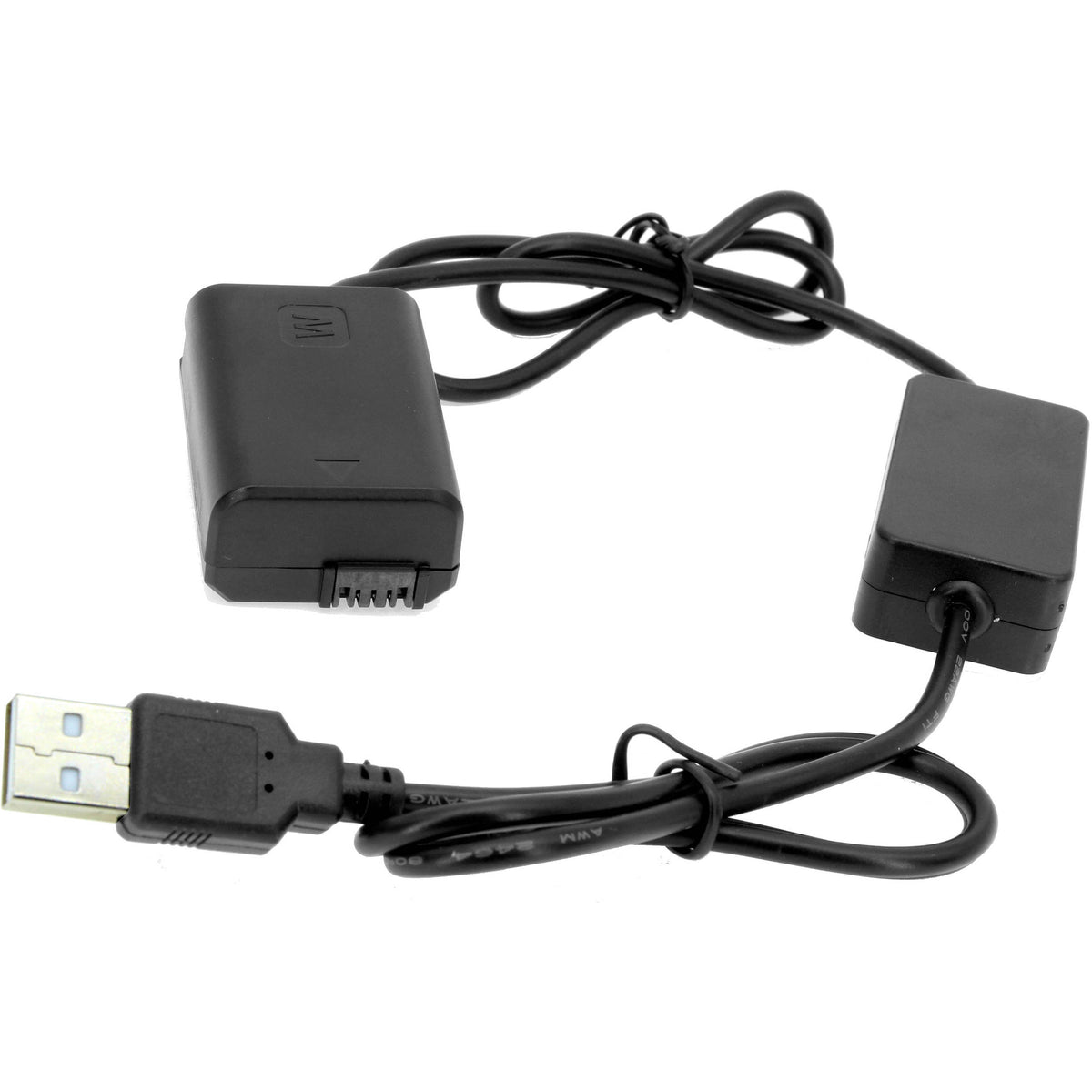 Adaptador de Corriente GyroVu USB to Sony NP-FW50 Dummy Intelligent Cable (40") - vista frontal