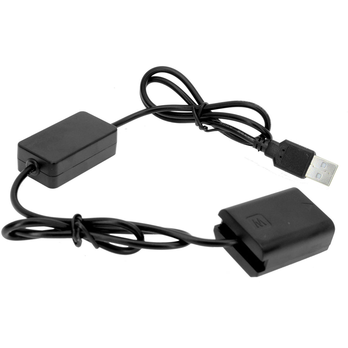 Adaptador de Corriente GyroVu USB to Sony NP-FW50 Dummy Intelligent Cable con 3.1A Power Supply (40") - vista trasera