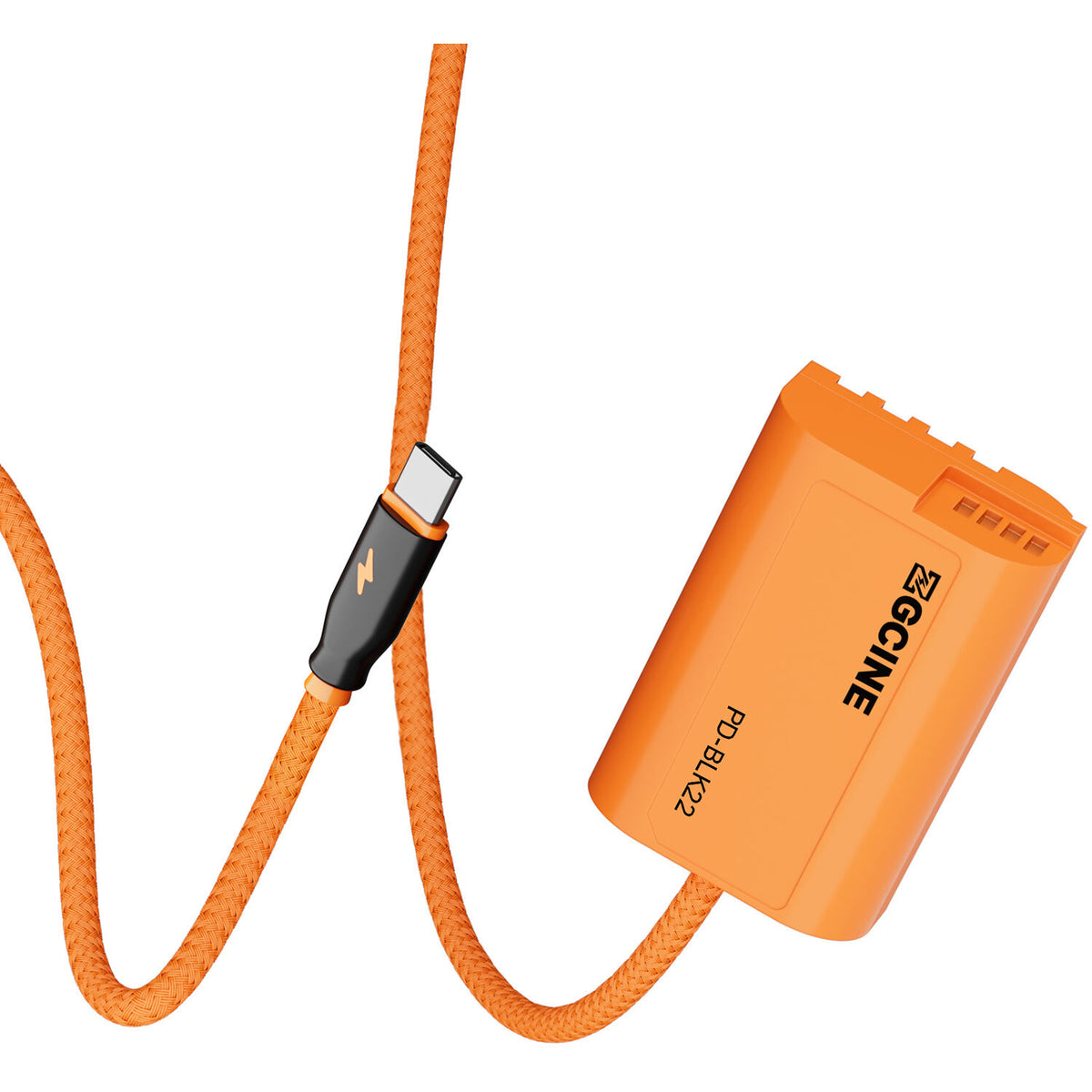 Adaptador de Corriente ZGCINE PD-BLK22 USB-C to DMW-BLK22 Braided Dummy Cable (23.6") - vista frontal