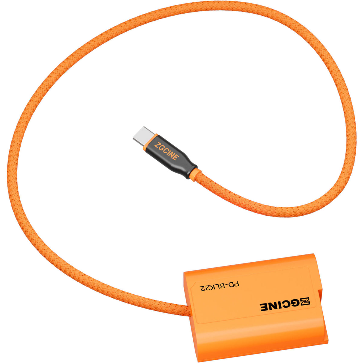 Adaptador de Corriente ZGCINE PD-BLK22 USB-C to DMW-BLK22 Braided Dummy Cable (23.6") - vista trasera