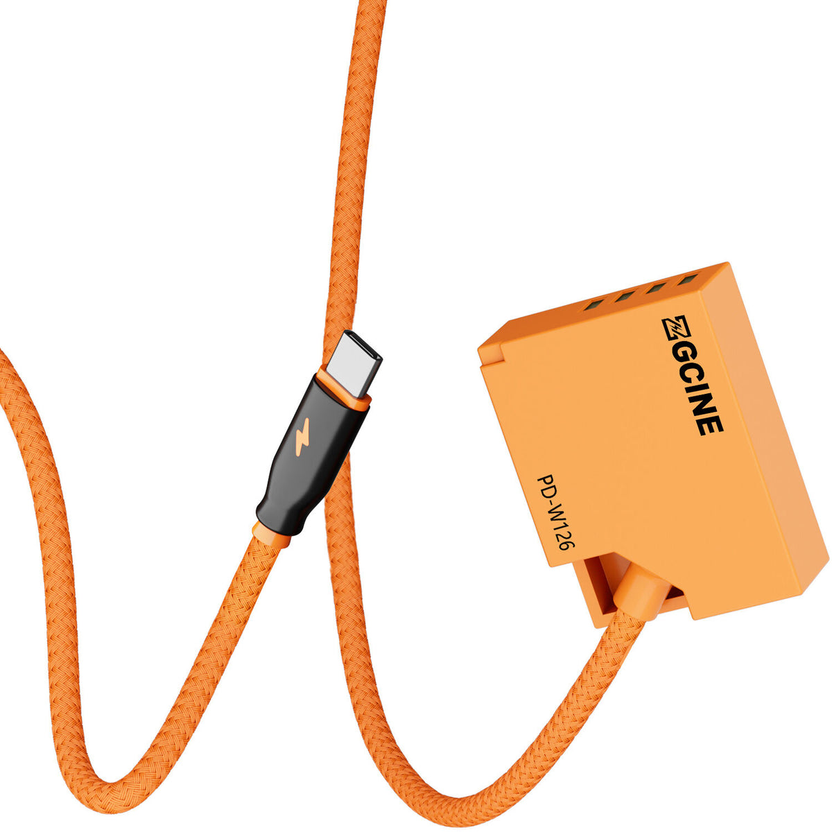 Adaptador de Corriente ZGCINE PD-W126 USB-C to NP-W126 Braided Dummy Cable (23.6") - vista frontal