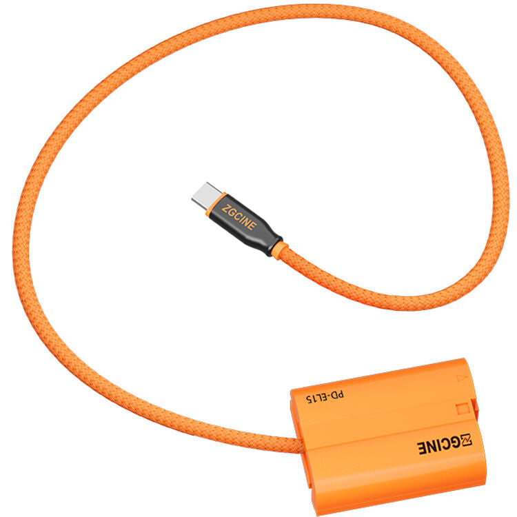 Adaptador de Corriente ZGCINE USB-C to EN-EL15C Braided Dummy Cable (23.6") - vista frontal