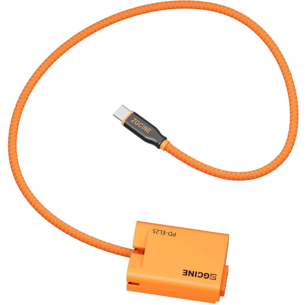 Adaptador de Corriente ZGCINE USB-C to EN-EL25 Braided Dummy Cable - puertos y conexiones