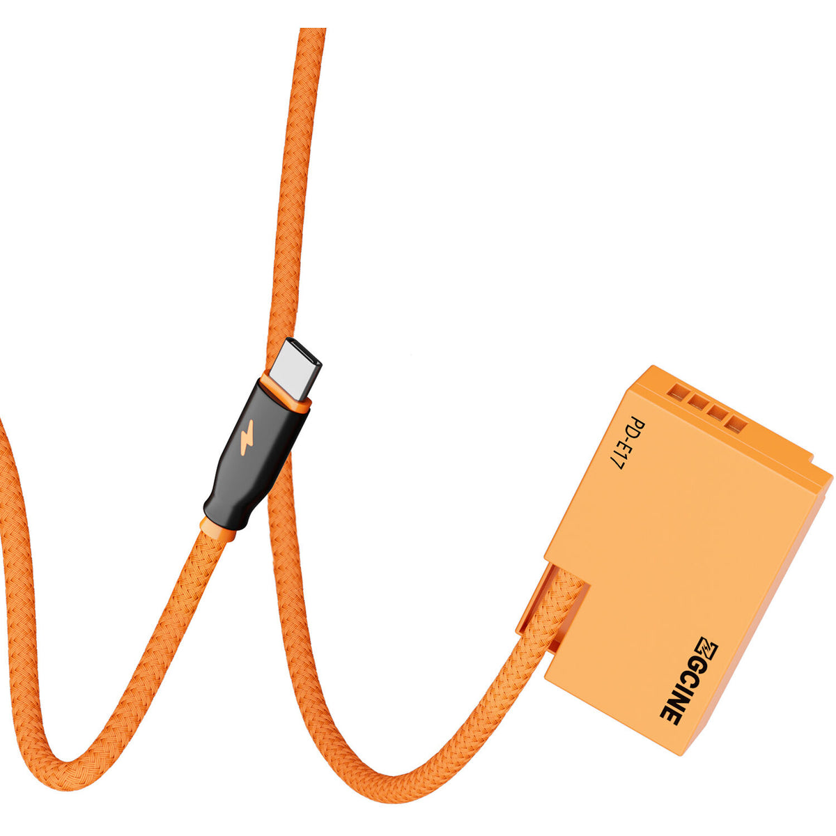 Adaptador de Corriente ZGCINE USB-C to LP-E17 Braided Dummy Cable (23.6") - vista trasera