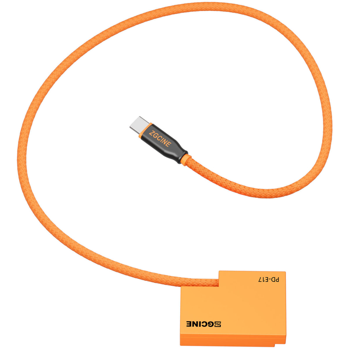 Adaptador de Corriente ZGCINE USB-C to LP-E17 Braided Dummy Cable (23.6") - puertos y conexiones