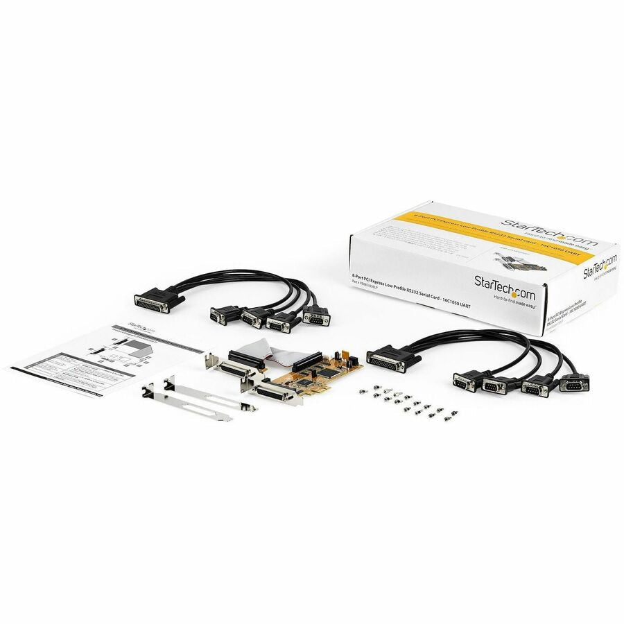 Adaptador de Red StarTech.com StarTech 8-Port PCI Express RS232 Serial Adapter Card - vista 3