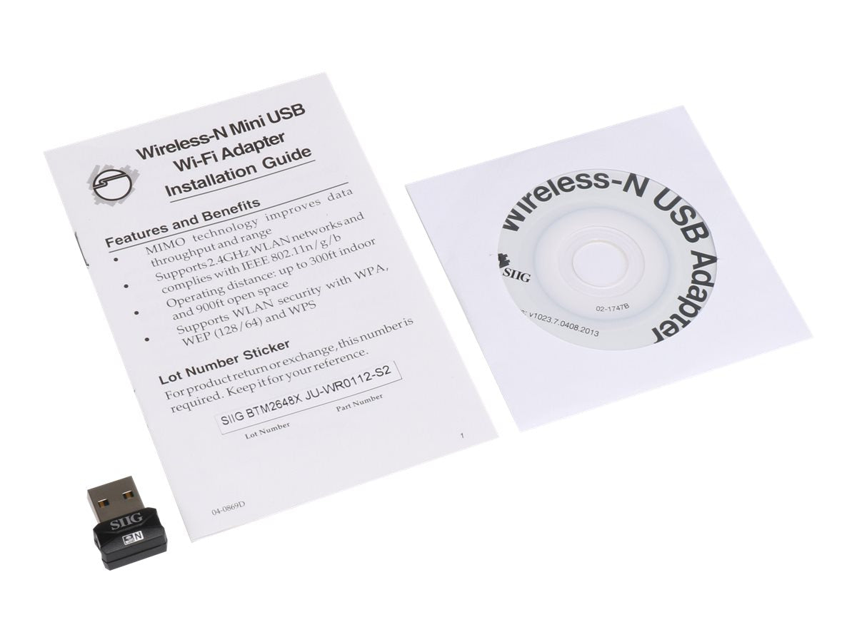 Adaptador WiFi Red SIIG Wireless-N Mini USB Wi-Fi Adapter - vista 3