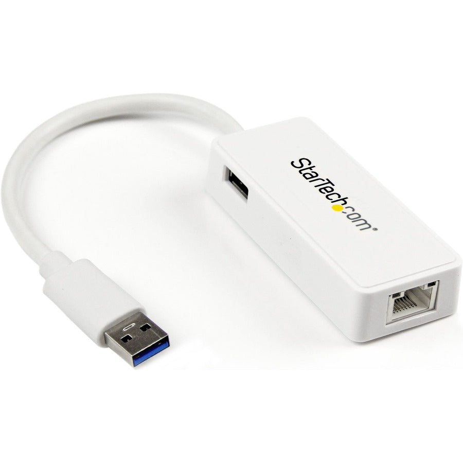 Adaptador WiFi Red StarTech.com StarTech USB 3.0 to Gigabit Ethernet NIC Network Adapter w/USB Port - vista 1