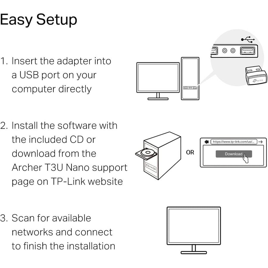 Adaptador WiFi Red TP-Link Archer T3U Nano - vista 5