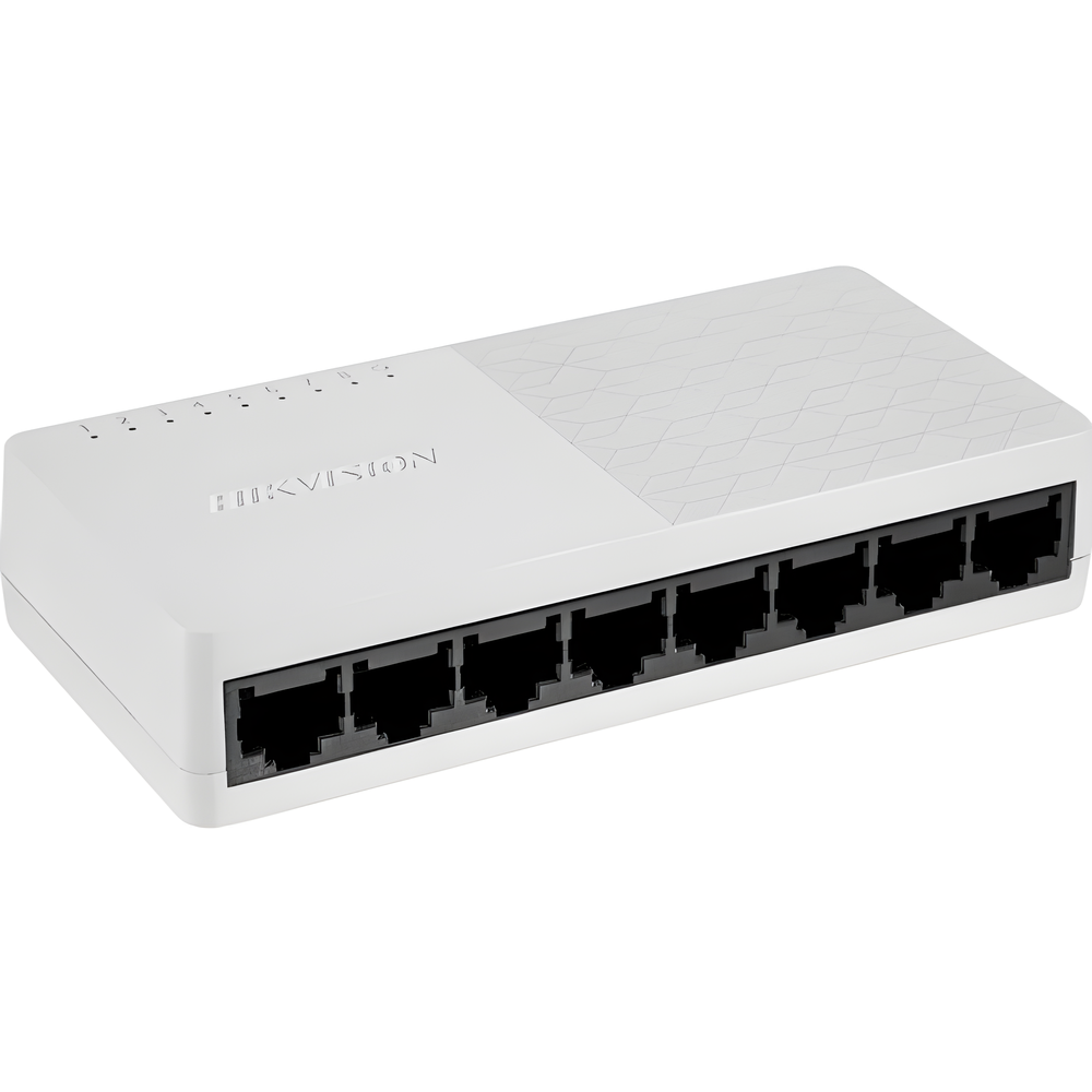 Switch Hikvision - 100 - 1000 Mbps - Diseño Compacto y Estetico - DS-3E0508D-O