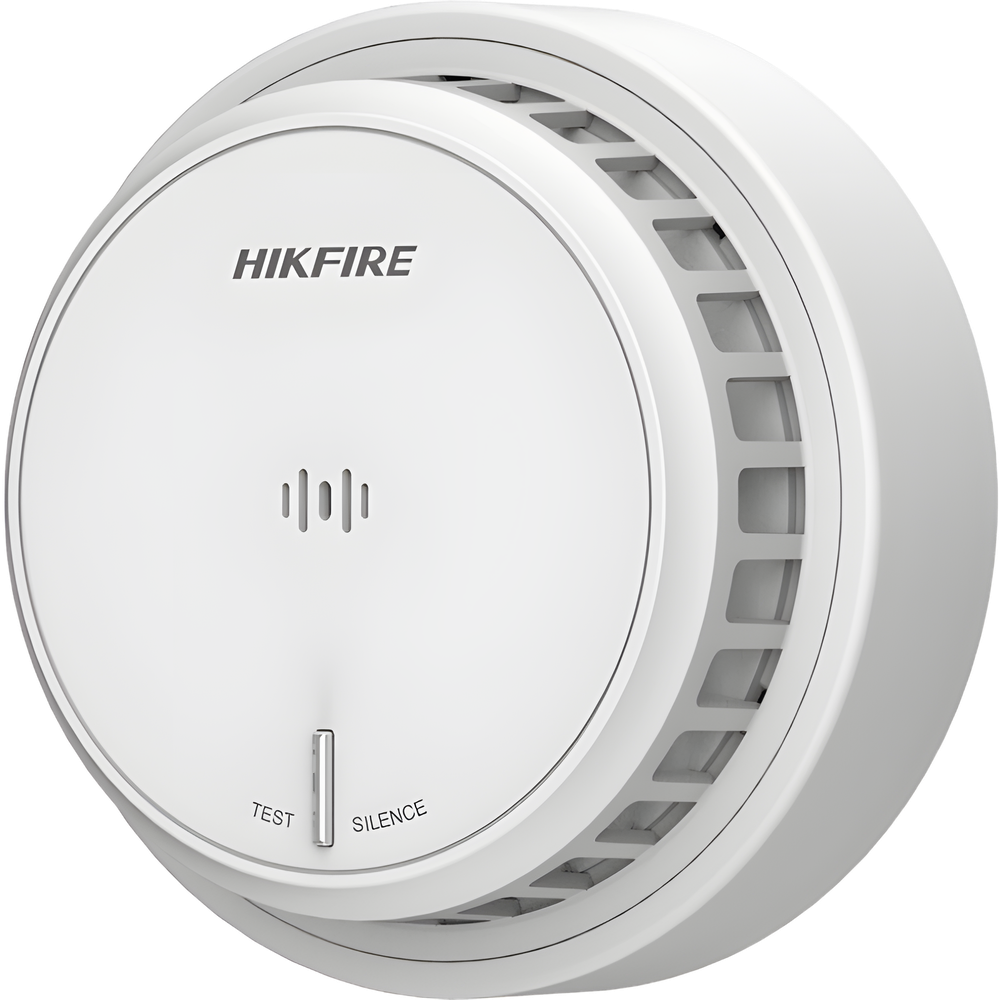 Detección de Incendio Hikvision - Detector de Humo Autónomo - No Requiere Panel - Botón para Silenciar - Alarma de 85 dB